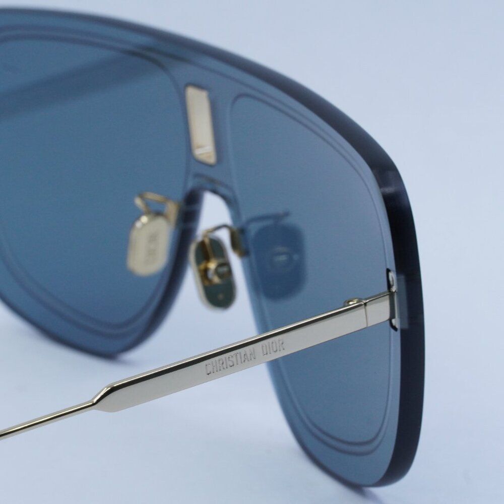 🕶️ New Dior ULTRADIOR MU B0B0 Sunglasses - Gold Frame, Blue Lenses - Picture 8 of 11